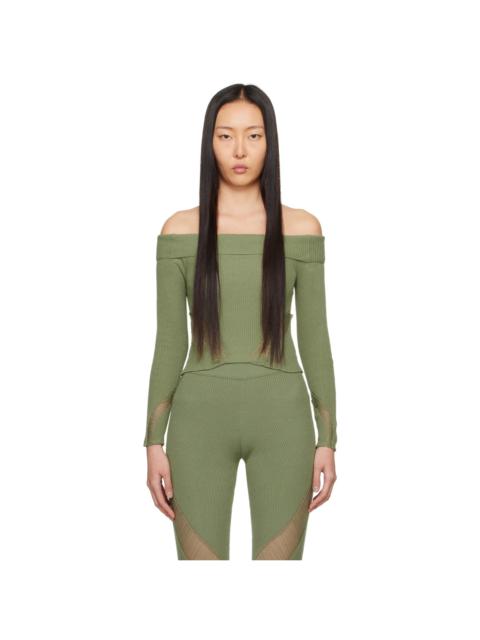 ISA BOULDER SSENSE Exclusive Green Floater Long Sleeve T-Shirt