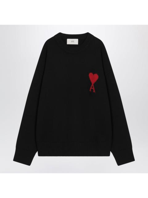 AMI Paris Ami Paris Black Wool Sweater Ami De Coeur Men