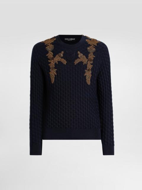 Dolce & Gabbana Micro-dot stitch silk pullover