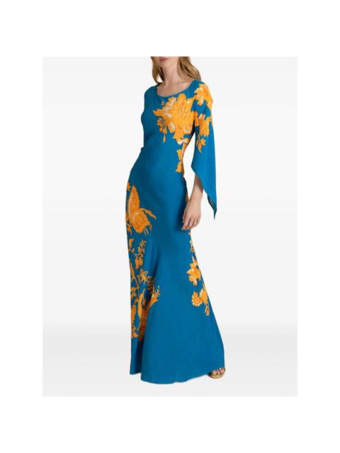 Etro Etro Women Stamped Floral Drape-Sleeve Maxi Dress