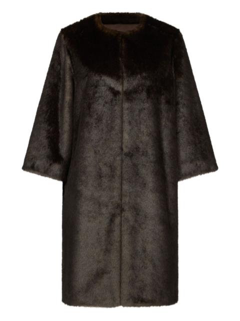 Loulou de Saison three-quarter-sleeve faux-fur coat