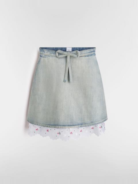 Dior Dioramour Flared Embroidered Skirt