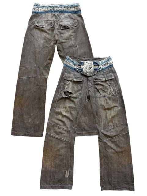 Other Designers Marithe + Francois Girbaud - MFG Multipocket Bondage Goth Wide Baggy Pants 33 LGB ISWN