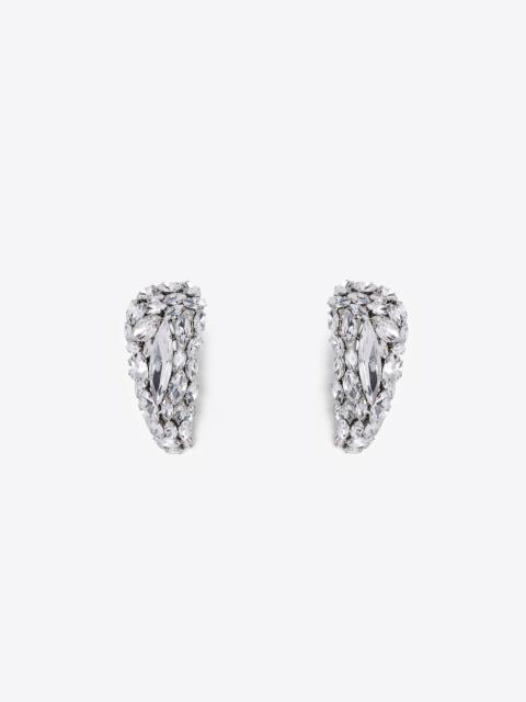 AREA CRYSTAL CLUSTER TRIANGLE EARRINGS
