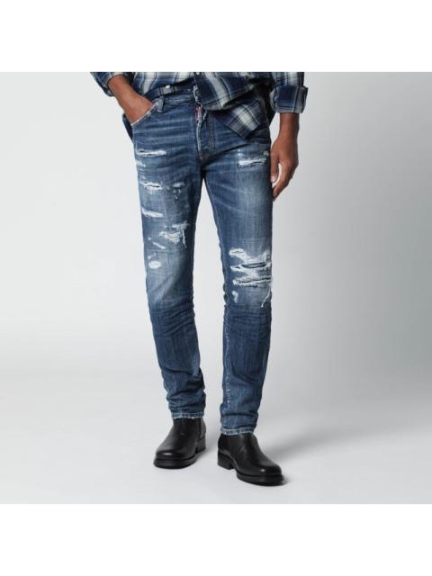 DSQUARED2 Dsquared2 Slim Blue Washed Jeans With Rips Men