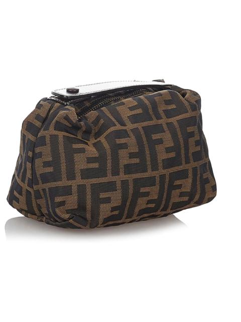 FENDI Vintage FENDI Brown Zucca Jacquard Vanity Handbag