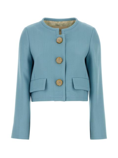 Valentino Light blue viscose blazer