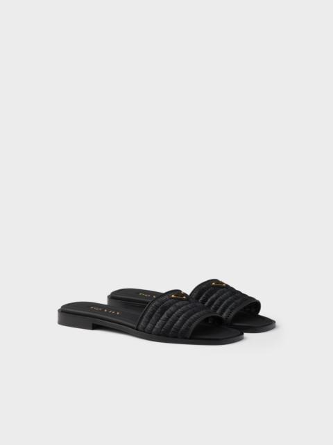 Prada Leather slides with crochet details