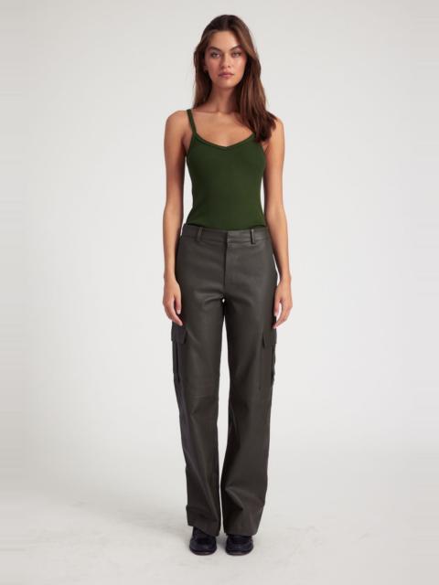 SPRWMN CACTUS LEATHER CARGO TROUSERS