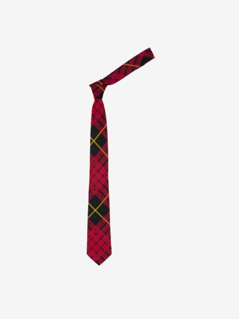 Alexander McQueen Tartan Skull Tie