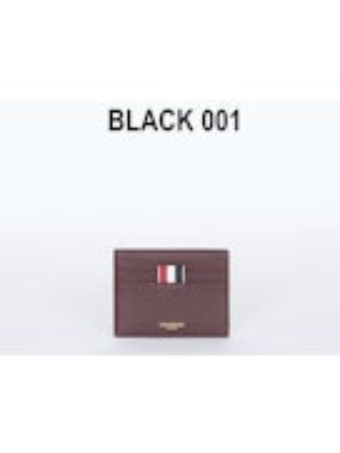 Thom Browne Thom Browne Men Single Card Holder Soft Pebble Grain Leather