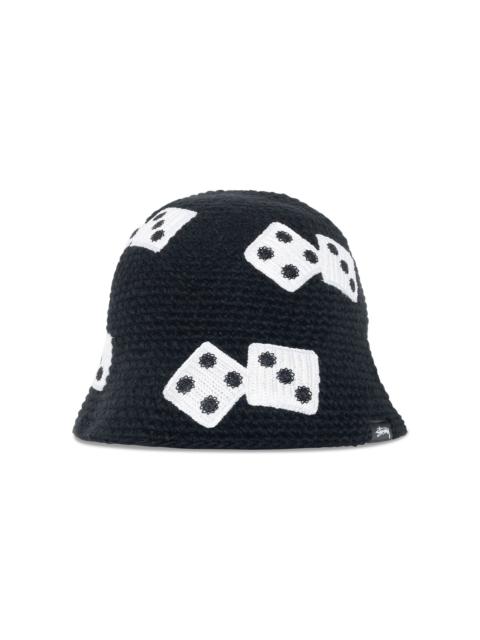 Stussy Dice Knit Bucket Hat 'Black'