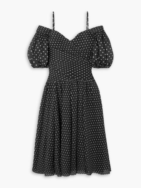 Zimmermann Polka-dot plissé-chiffon midi dress