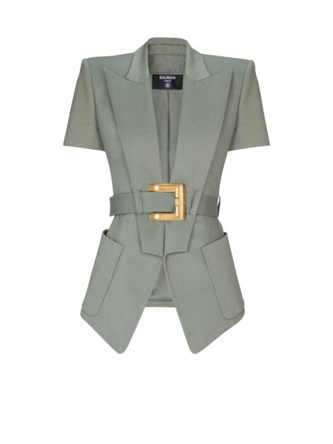 Balmain Belted gabardine Anthem jacket