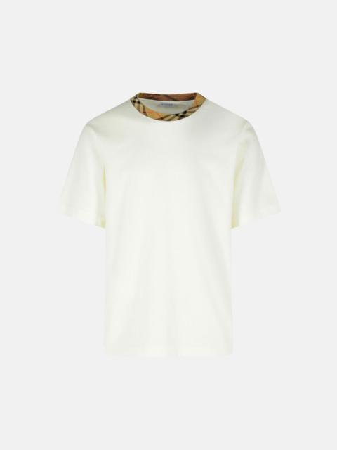 Burberry 'RYAN IN COTONE BIANCA CON FINITURE 'CHECK' T-SHIRT