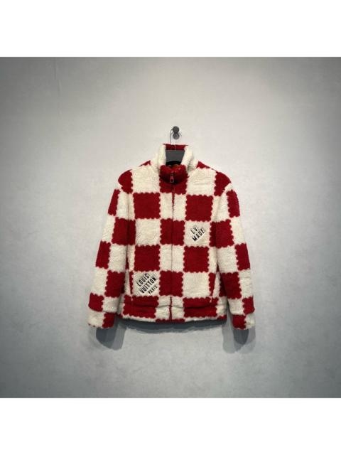 Louis Vuitton Louis Vuitton Red Damier Teddy Coat