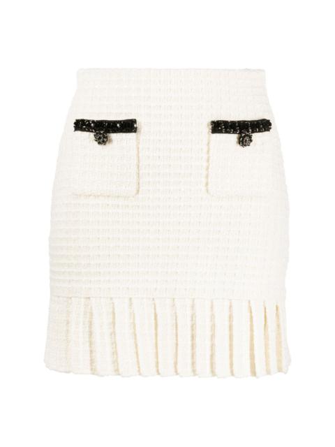 waffle-knit mini skirt