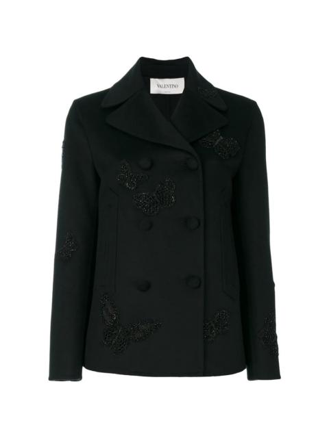 Valentino Valentino Garavani Butterfly-Embroidered Coat