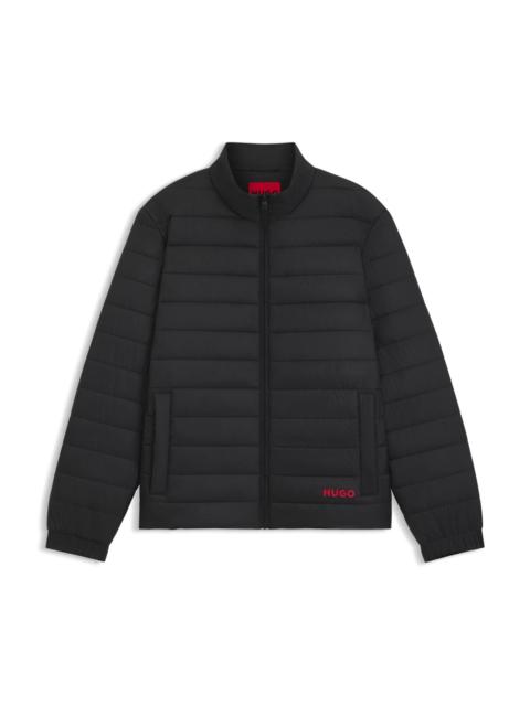 HUGO LIGHTWEIGHT WATER-REPELLENT JACKET WITH RED LOGO