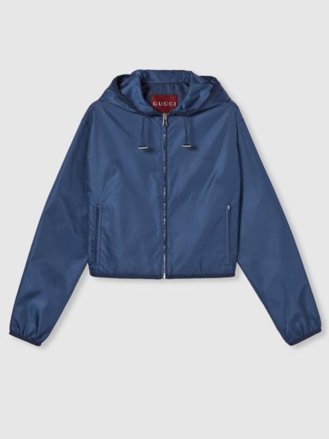 GUCCI Gabardine jacket with metal logo