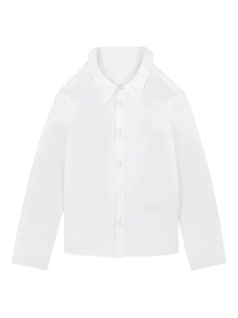 MM6 Maison Margiela Mm6 Maison Margiela Oversized-collar Frayed-hem Shirt