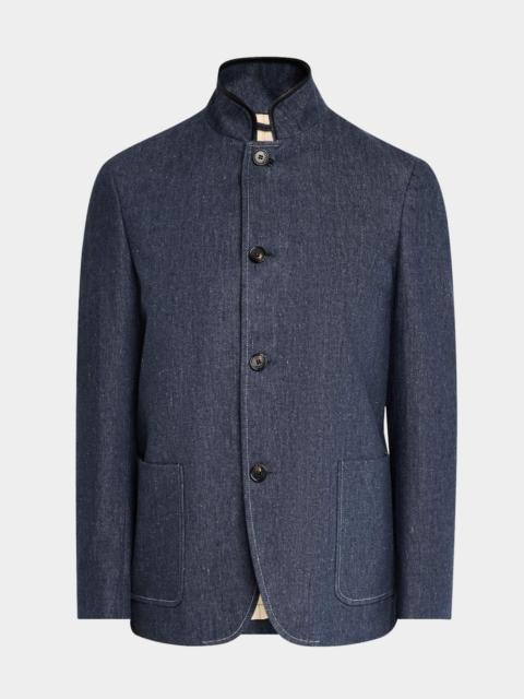 Men's Spagna Single-Breasted Denim Jacket