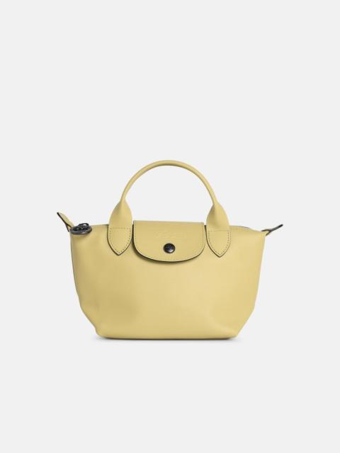 Longchamp PISTACHIO LEATHER BAG WITH 'XS LE PLIAGE XTRA' HANDLE
