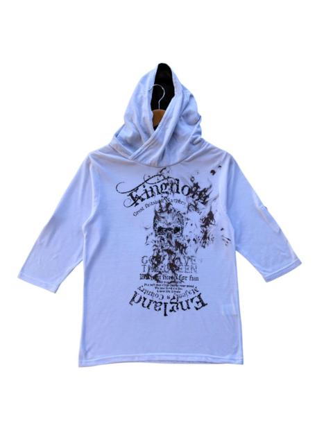 Other Designers Tornado Mart - 2000s japanese ALPHA MAGIC skull poem hooded tshirt