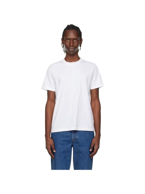 A.P.C. White Standard 'A.P.C.' Brodé T-shirt