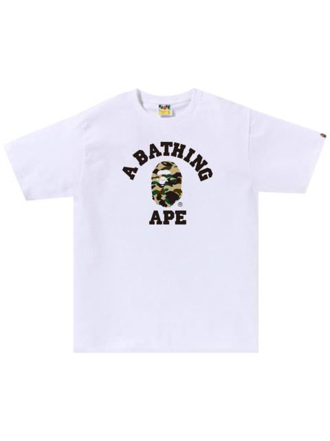 A BATHING APE® BAPE 1st Camo College Tee 'White/Yellow'
