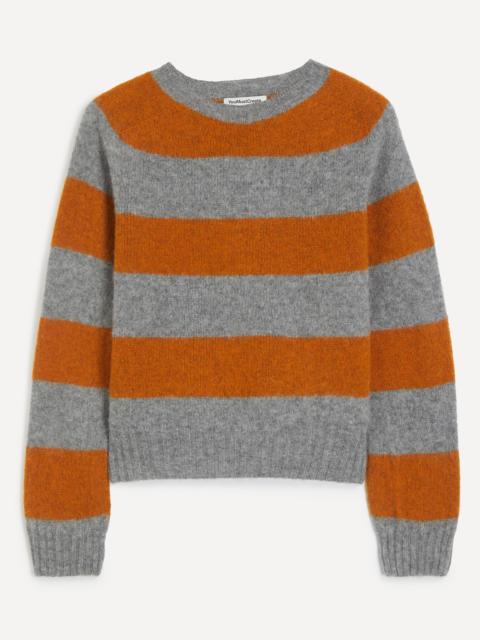 YMC Jets Orange Stripe Lambswool Jumper