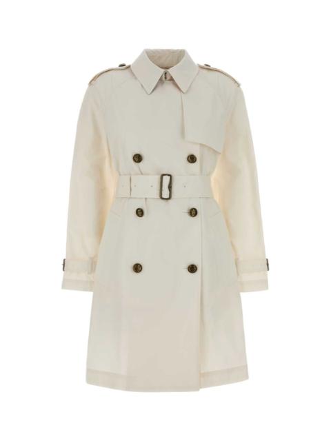 Burberry Burberry Women Ivory Cotton Belgravia Trench Coat