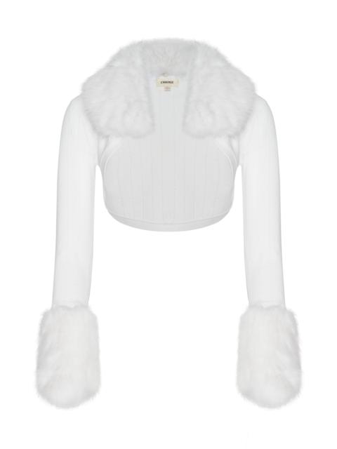 L'AGENCE Haru Faux Fur Shrug