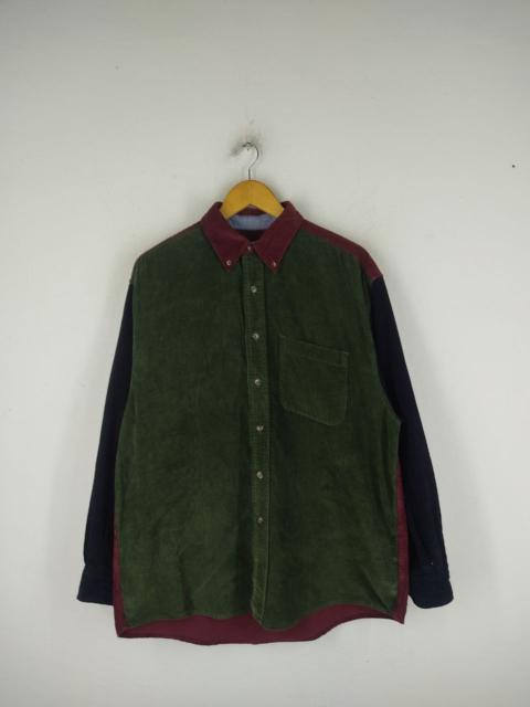 Other Designers Eddie Bauer - Patchwork Corduroy Button Up Shirt