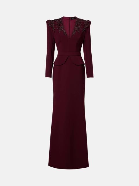 JENNY PACKHAM Beaded crêpe gown
