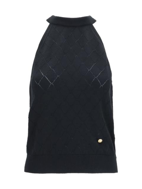 Balmain Balmain Women Halterneck Quilted Light Wool Top