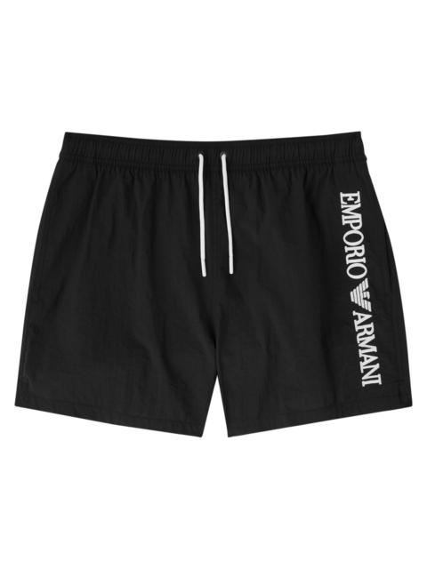 Emporio Armani Logo-embroidered Nylon Swim Shorts