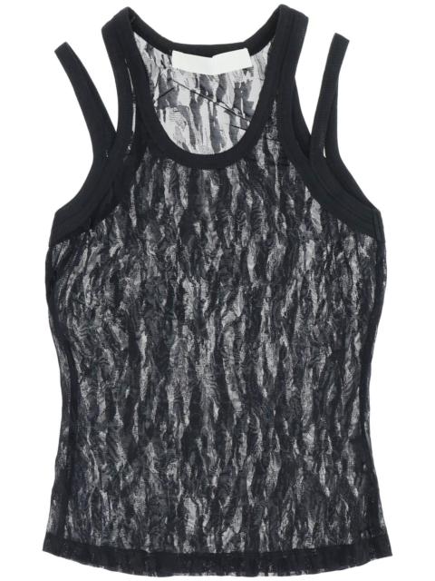 Dion Lee Camouflage Mesh Tank Top