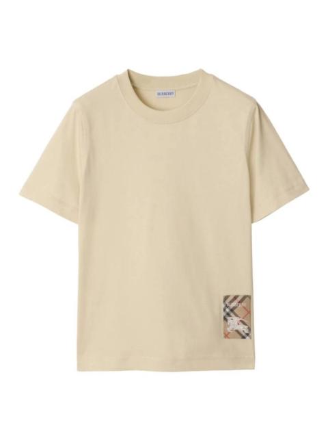 Burberry Burberry Check EKD Label Cotton T-Shirt