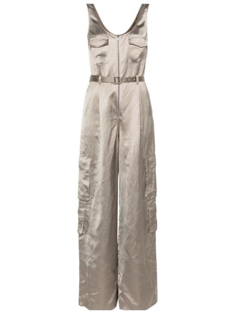 self-portrait Satin Jumpsuit