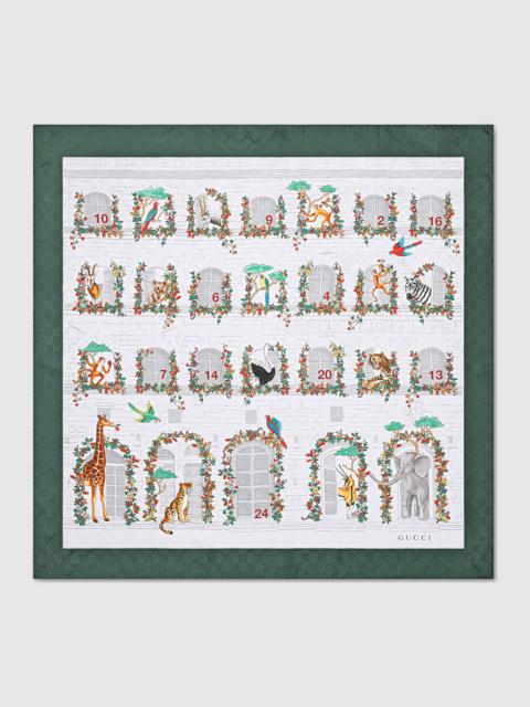 GUCCI Printed silk twill carré