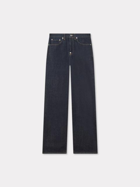 KENZO Turn up wide fit jeans in Japanese denim