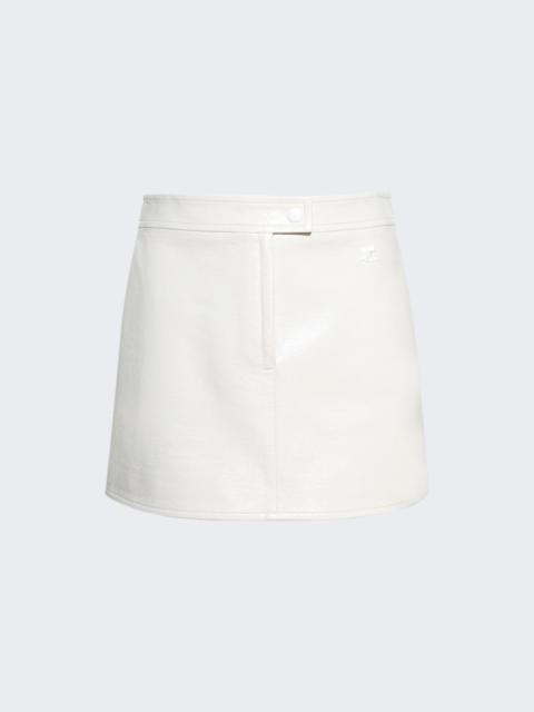 courrèges Vinyle Reedition Skirt Blanc Casse