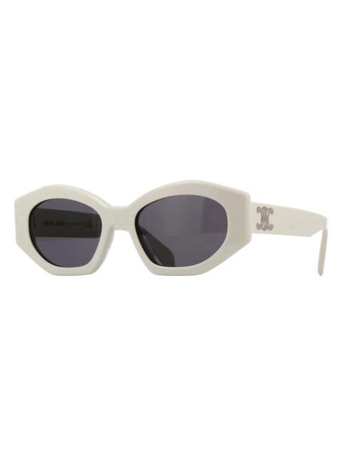 CELINE Celine Triomphe Smoke Cat Eye Ladies Sunglasses CL40238U 25A 55