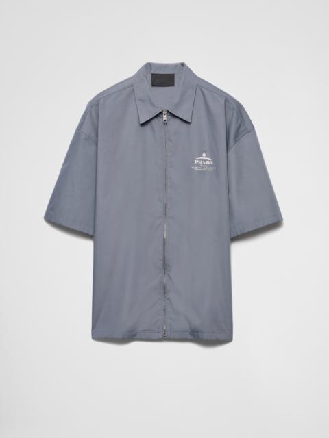 Prada Short-sleeved technical cotton shirt