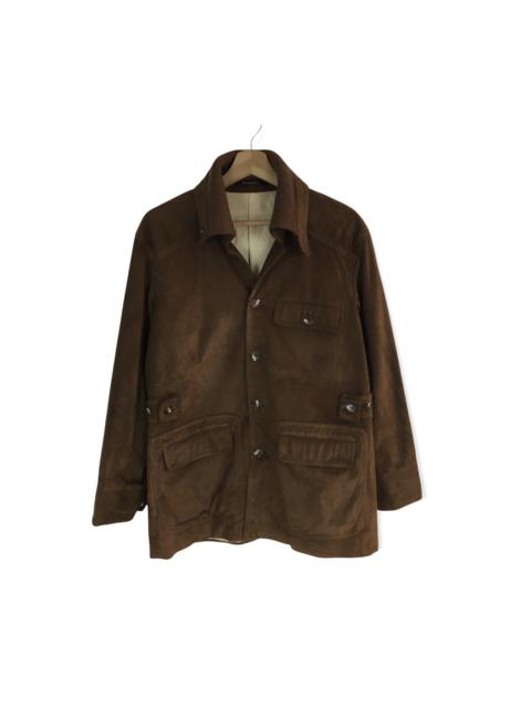 Other Designers Japanese Brand - Esquire Brown Suede Leather Jacket