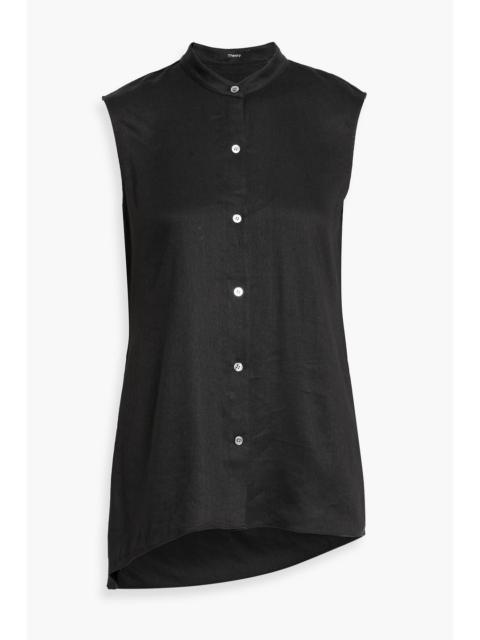 Theory Linen-blend twill shirt