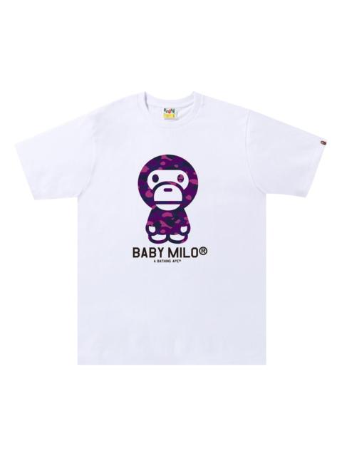 A BATHING APE® BAPE Color Camo Baby Milo Tee 'White/Purple'