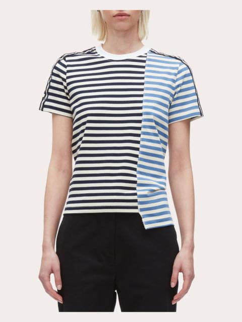 3.1 Phillip Lim Asymmetric Striped Cotton Jersey T-Shirt