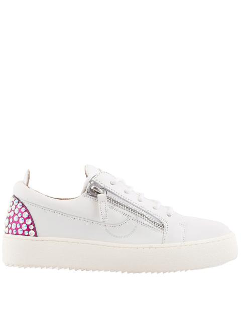 Giuseppe Zanotti Giuseppe Zanotti Gail Rhinestone-Embellished Leather Sneakers